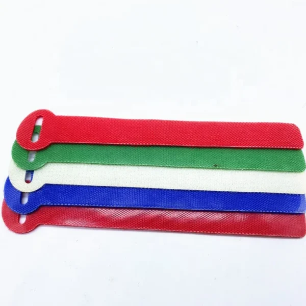 Colorful Fastening Wraps Tape Cable Ties Double Side Adjustable Back to Back Self Lock Hook and Loop Tape Strap
