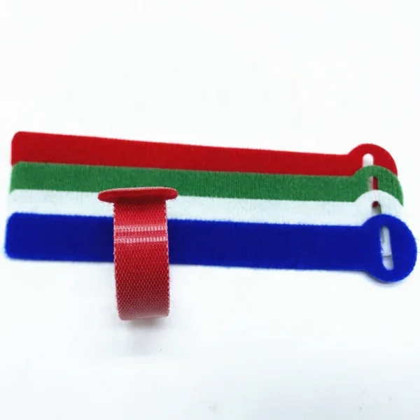Colorful Fastening Wraps Tape Cable Ties Double Side Adjustable Back to Back Self Lock Hook and Loop Tape Strap