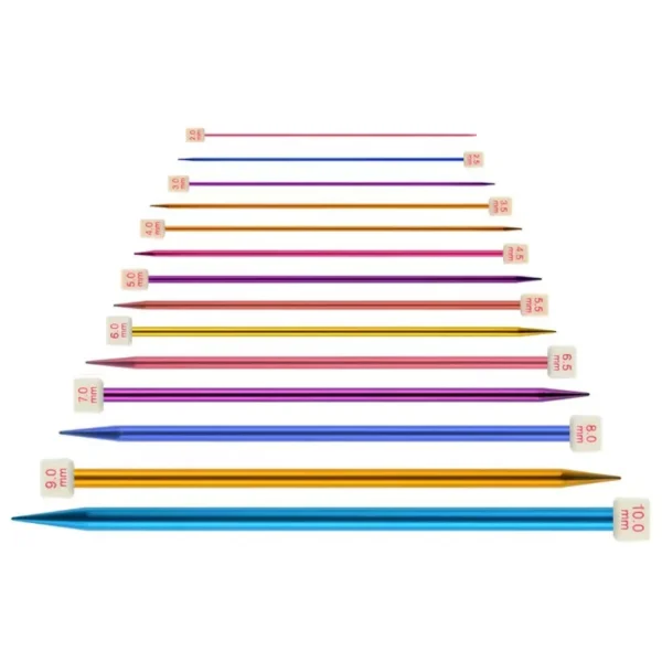 35cm Multi-Size Colorful Aluminum Crochet Sweater Needle Crochet Hook Knitting Needles for Sweater DIY Handcraft