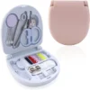Custom logo Color Square Cheap Mini Portable Diy Needlework Sewing Tool Kit Set Box for Household School
