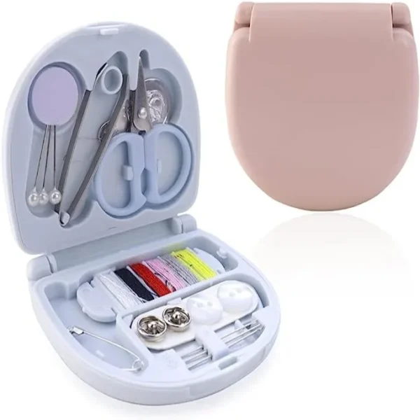 Custom logo Color Square Cheap Mini Portable Diy Needlework Sewing Tool Kit Set Box for Household School