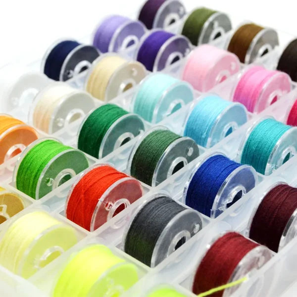H106ab771463044f7b8427544d6a43ab22 25Pcs 36Pcs Sewing Accessories Colorful Thread and Plastic Bobbin Simple Style Sewing Thread Kit