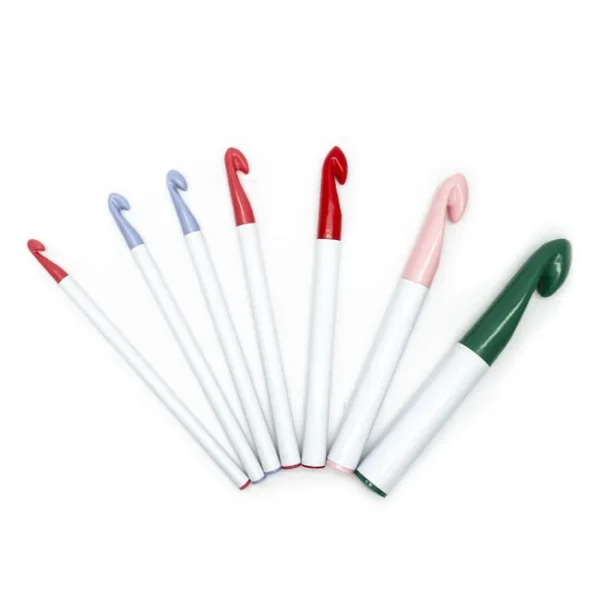 H120577335df94a29ad311a2e9f35479b1 Colorful Large Size 7Pcs Plastic Crochet Hooks Set