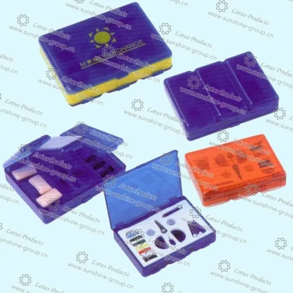 Sewing Kit Box: Set with Needles, Threads, Scissors & More