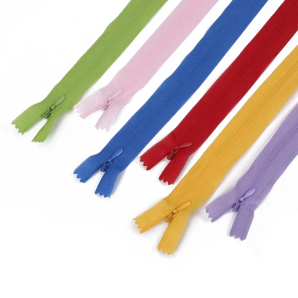 工場直販卸売 3# ナイロン製隠しファスナー カラフルレース生地 アパレル用ファスナー 在庫あり ドレス・衣料品用