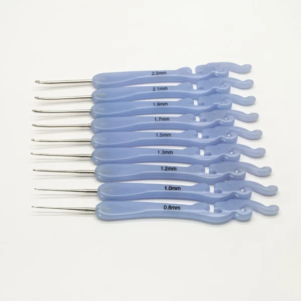 Customize Head Ergonomic Crochet Hook Aluminum Needle With Plastic Handle Knitting Hooks