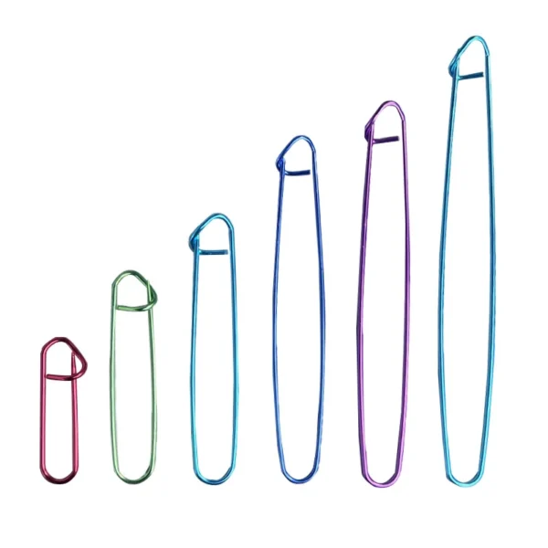 Hochwertiger, schlichter Maschenmarkierer aus Aluminium für sicheres Stricken