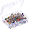 Good Quality 100 Pcs/box Head Dressmaking Pins Needles Colorful Straight Bulk Pearl Pin