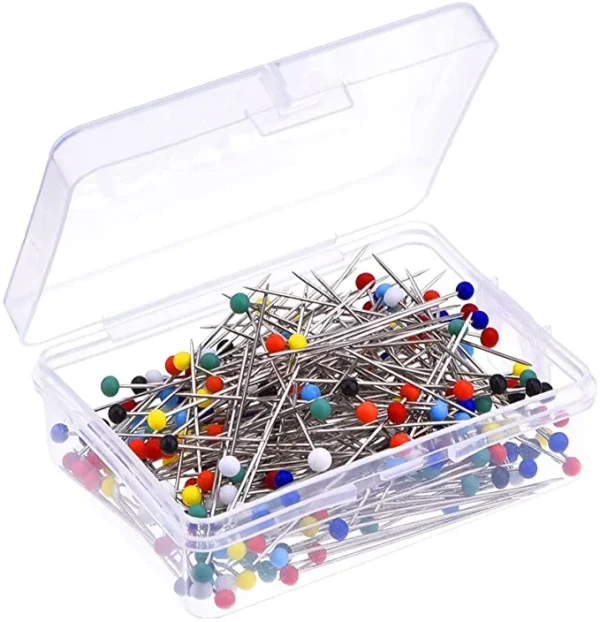 Good Quality 100 Pcs/box Head Dressmaking Pins Needles Colorful Straight Bulk Pearl Pin