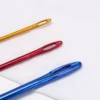 Agujas de ganchillo de aluminio con ojo grande
