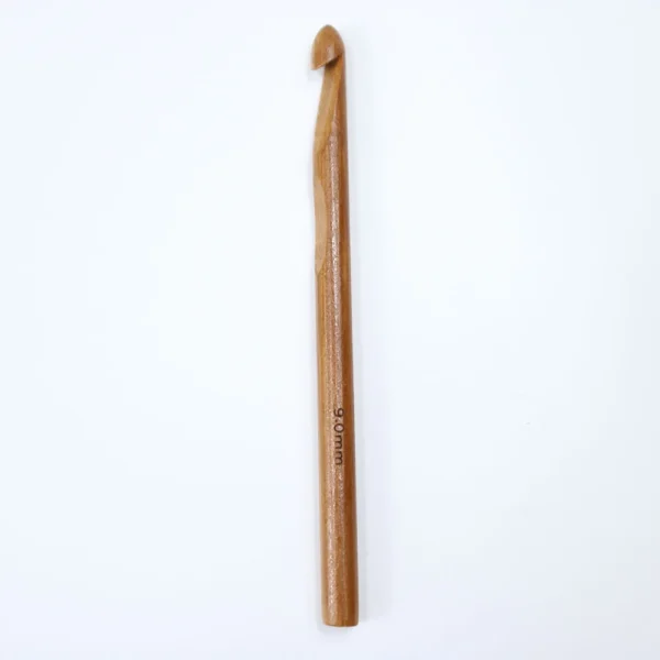 Hot Sale Eco-friendly 12 Sizes Wooden Crochet Hooks Set 3.0-10.0 mm Carbonized Bamboo Handle for Hand Knitting