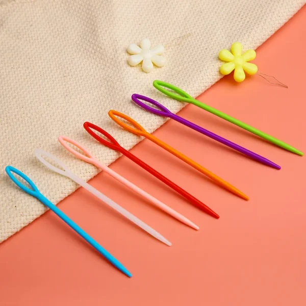 H4b8bb53a75b04703b76727c445a29ea1z Colorful Plastic Sewing Accessory Knitting Needles for Hand Knitting with PP Bags