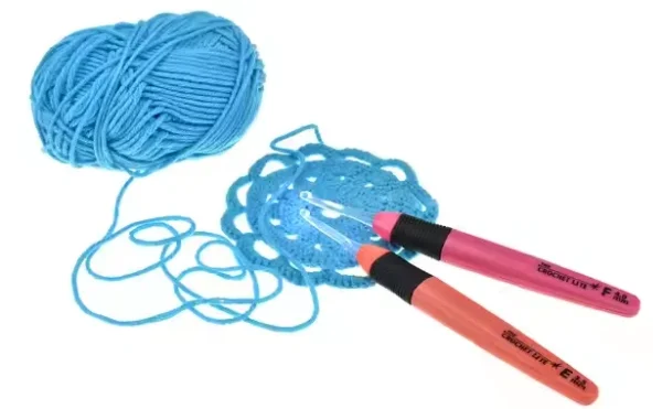 9pcs Plastic Handle Light Led Crochet Hook Needles Set