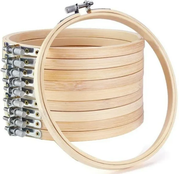 Elegant Bamboo Embroidery Hoop: Natural Craft Harmony
