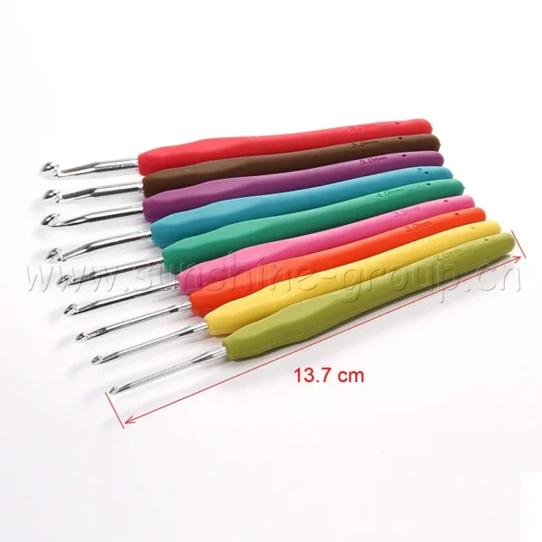 Premium TPR Crochet Hooks Set - Ergonomic & Comfort Grip for Smooth Crafting