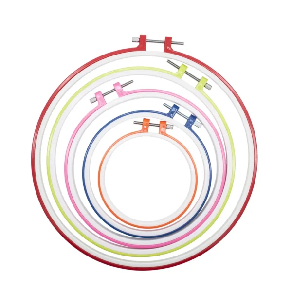 Plastic Embroidery Hoop Frame Round Circle Cross Stitch Hoop Art&Craft Hand Sewing