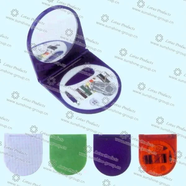 Sewing Kit Box: Set with Needles, Threads, Scissors & More