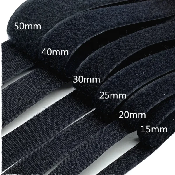H716c9298c8c345c189206aedd4615bb2K 100% Nylon Umweltfreundliches, aufnähbares Klettband mit Klettverschluss, 1 cm breit, hohe Klettfestigkeit