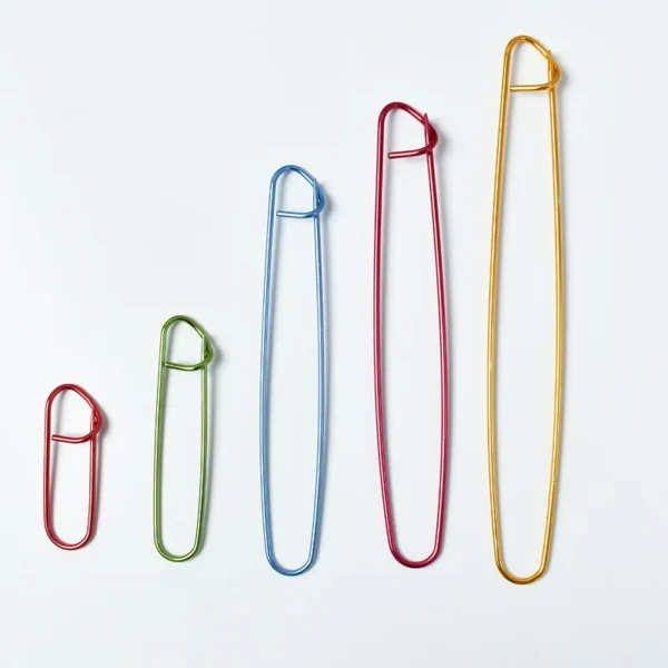 Hochwertiger, schlichter Maschenmarkierer aus Aluminium für sicheres Stricken