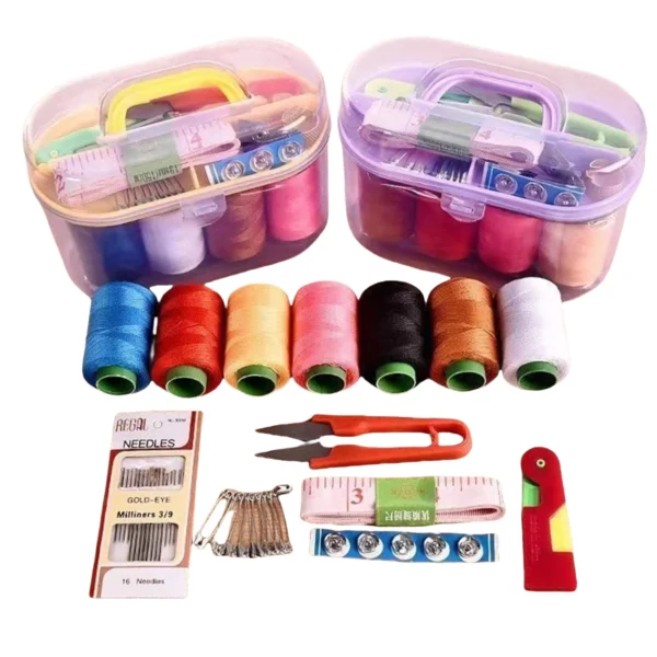 All-in-One Sewing Tool Storage Organizer with Compartments - Portable & Efficient
