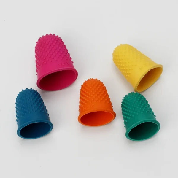 DIY Hand Sewing Tools Rubber Non-slip Thimble Color Finger protection Cover