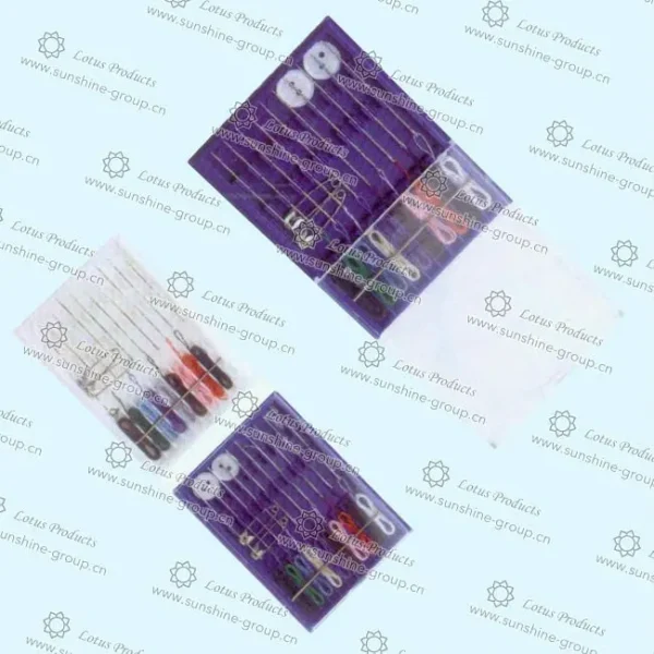 Sewing Kit Box: Set with Needles, Threads, Scissors & More