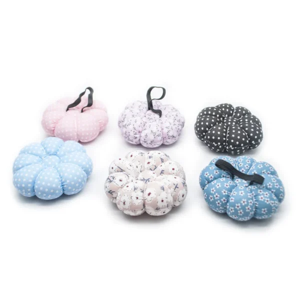 H9f79325acd3443a0a59d871738872db14 Pumpkin Shape Fabric Pin Cushion Wrist Pin Holder for Sewing