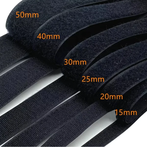 Ha08b6985880c4514b548ec972e0b2e4cM 100% Nylon Umweltfreundliches, aufnähbares Klettband mit Klettverschluss, 1 cm breit, hohe Klettfestigkeit