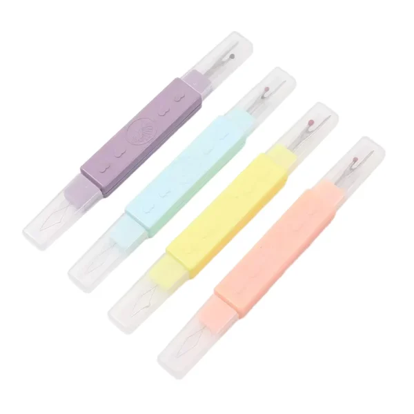 Ha3cf9e9424b043d795d053c07993dab9n Double Head Multifunctional Seam Rippers Stitching Remover and Threader for Hand Sewing Household Manual Sewing Tools
