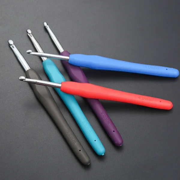 Ha85cab343e9a4decb9ab3ec223f399119-1 Wholesale Aluminum 14 Sizes Crochet Hooks 2-10mm Knitting Needles Yarn Crochet Needles Hand Knitting Accessories