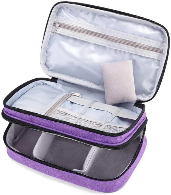 Ha8ce1eb957614ceda4538fc47231ed26U Kit de costura portátil de doble capa con logotipo personalizado para viajes, incluye caja, hilo y accesorios de costura. Organizador.