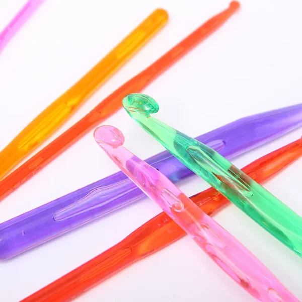 Transparent Crystal Handle Knitting Needle DIY Craft Sewing Tool Crochet Hook