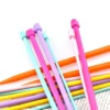 Candy Color DIY Crochet Hooks Knitting Needles Set 25cm Long Plastic Point 4.0mm-10.0mm