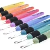 9pcs Plastic Handle Light Led Crochet Hook Needles Set