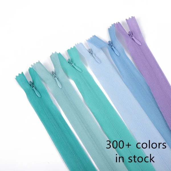 工場直販卸売 3# ナイロン製隠しファスナー カラフルレース生地 アパレル用ファスナー 在庫あり ドレス・衣料品用