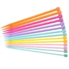 Wholesale Candy Color 1mm Thickness 25cm Long Simple DIY Crochet Hooks Knitting Needles Set Weave Craft Plastic Point