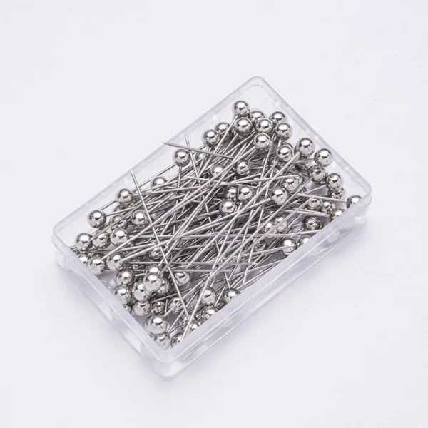 Good Quality 100 Pcs/box Head Dressmaking Pins Needles Colorful Straight Bulk Pearl Pin