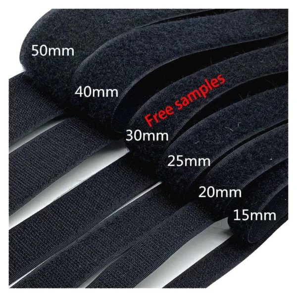 100% Nylon Umweltfreundliches, aufnähbares Klettband mit Klettverschluss, 1 cm breit, hohe Klettfestigkeit