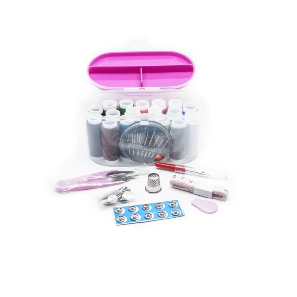 Organizador de herramientas de costura todo en uno con compartimentos: portátil y eficiente.